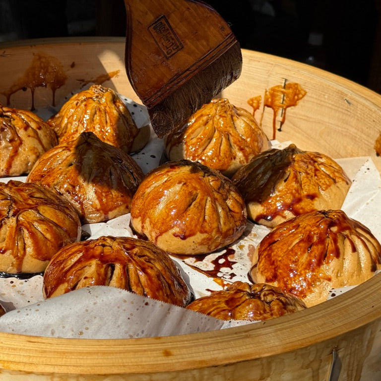 大行列の祇園祭グルメ『しみだれ豚まん６個入り』をご自宅で！膳處漢ぽっちり【送料込】